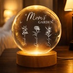 Mom's Garden, Grandma's Garden With Kids' Birth Flowers - Personalized Night Light