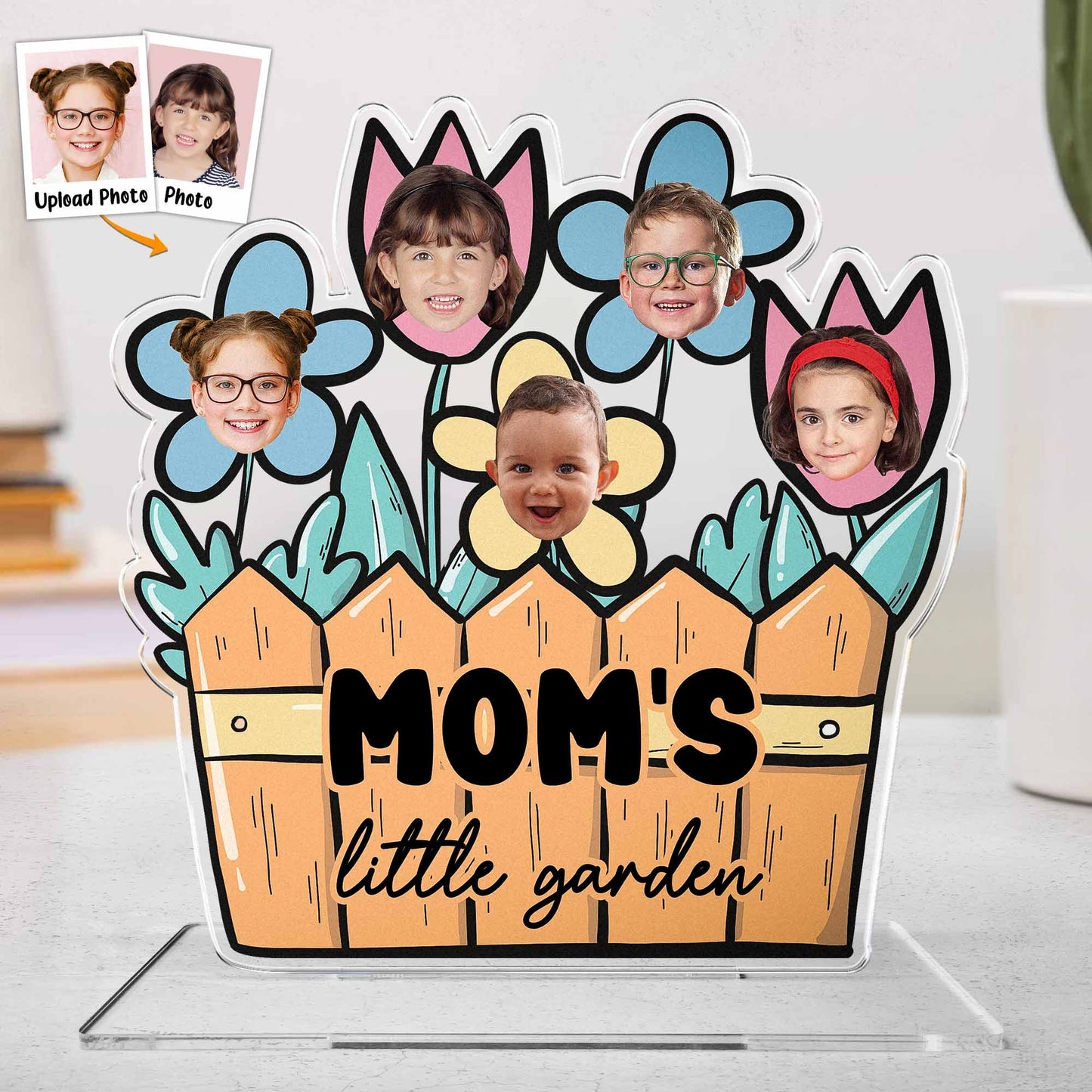 Mom's Little Garden - Personalized Acrylic Photo Plaque
