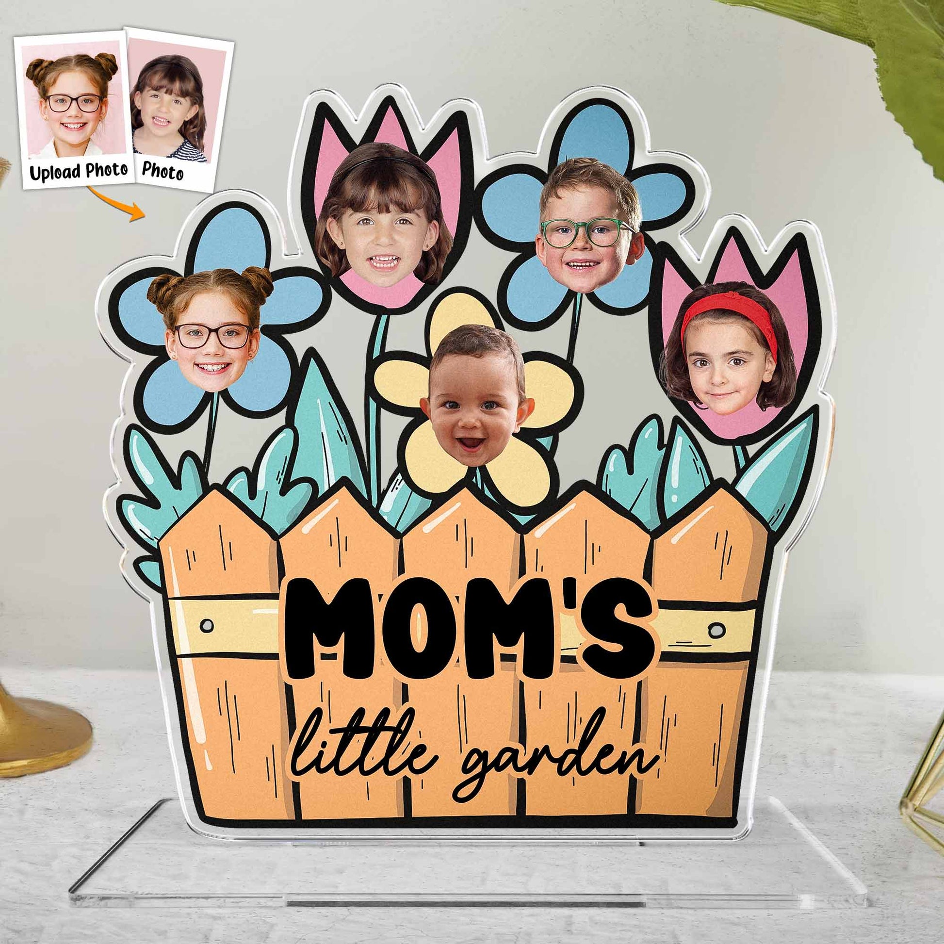Mom's Little Garden - Personalized Acrylic Photo Plaque