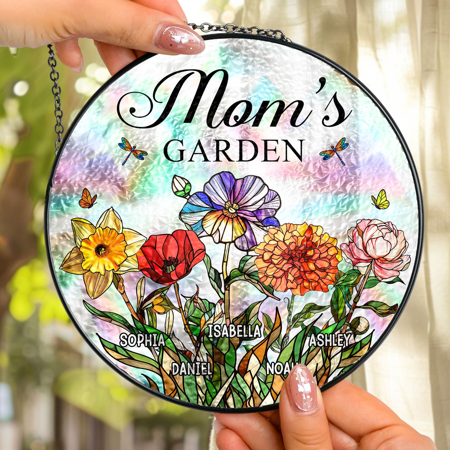 Mom's-Garden-Custom-With-Birth-Flowers-Personalized-Window-Hanging-Suncatcher-2