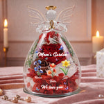 Mom's-Garden,-Grandma's-Garden-Custom-Kids'-Birth-Flower-Personalized-Flower-In-Glass-Angel-Figurines-2