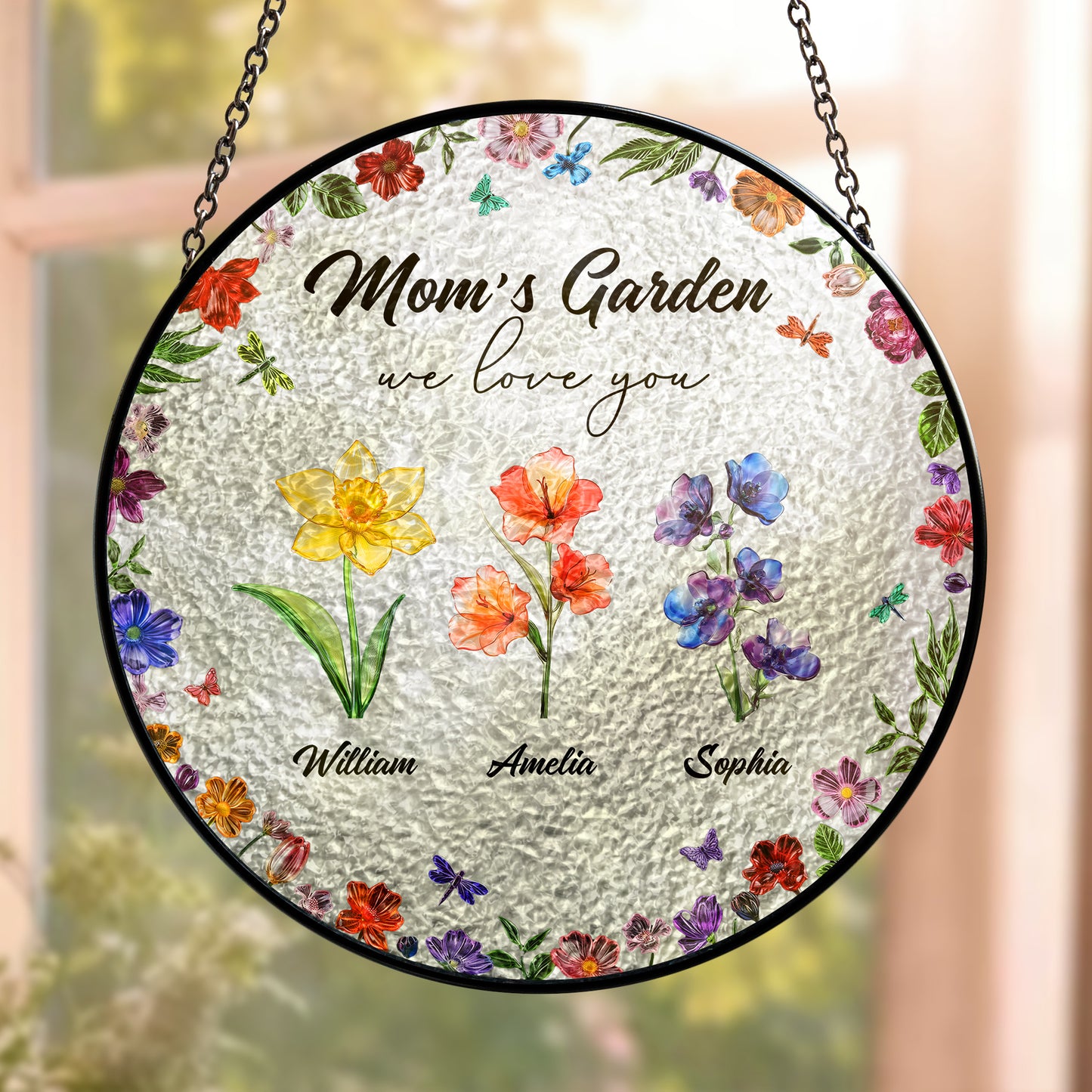 Mom's-Garden-We-Love-You-Custom-Birth-Flowers-Personalized-Window-Hanging-Suncatcher-1
