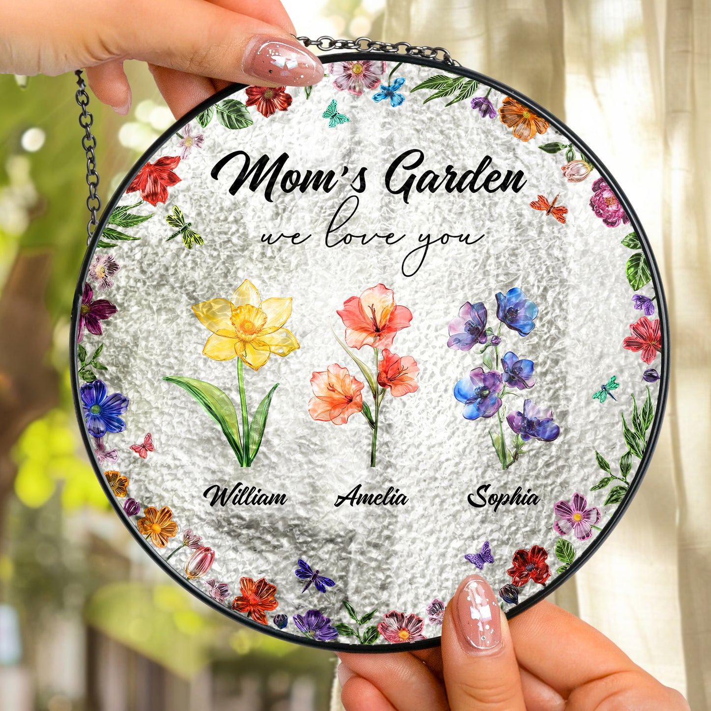 Mom's-Garden-We-Love-You-Custom-Birth-Flowers-Personalized-Window-Hanging-Suncatcher-2