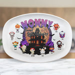 Mommy Of Little Monsters Halloween Gift - Personalized Platter