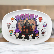 Mommy Of Little Monsters Halloween Gift - Personalized Platter