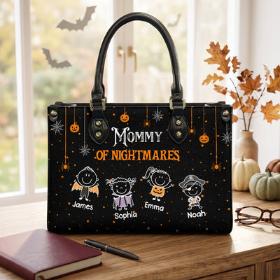 Mommy Of Nightmares - Personalized Leather Bag