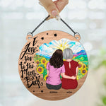 Mommy, Love You To The Moon & Back - Personalized Window Hanging Suncatcher Ornament