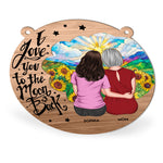 Mommy, Love You To The Moon & Back - Personalized Window Hanging Suncatcher Ornament