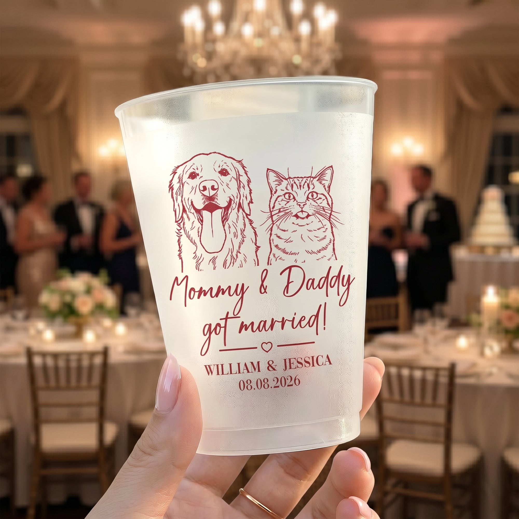 Mommy-&-Daddy-Got-Married-Wedding-Favors-Sketch-Line-Art-Photo-Personalized-Cups-2