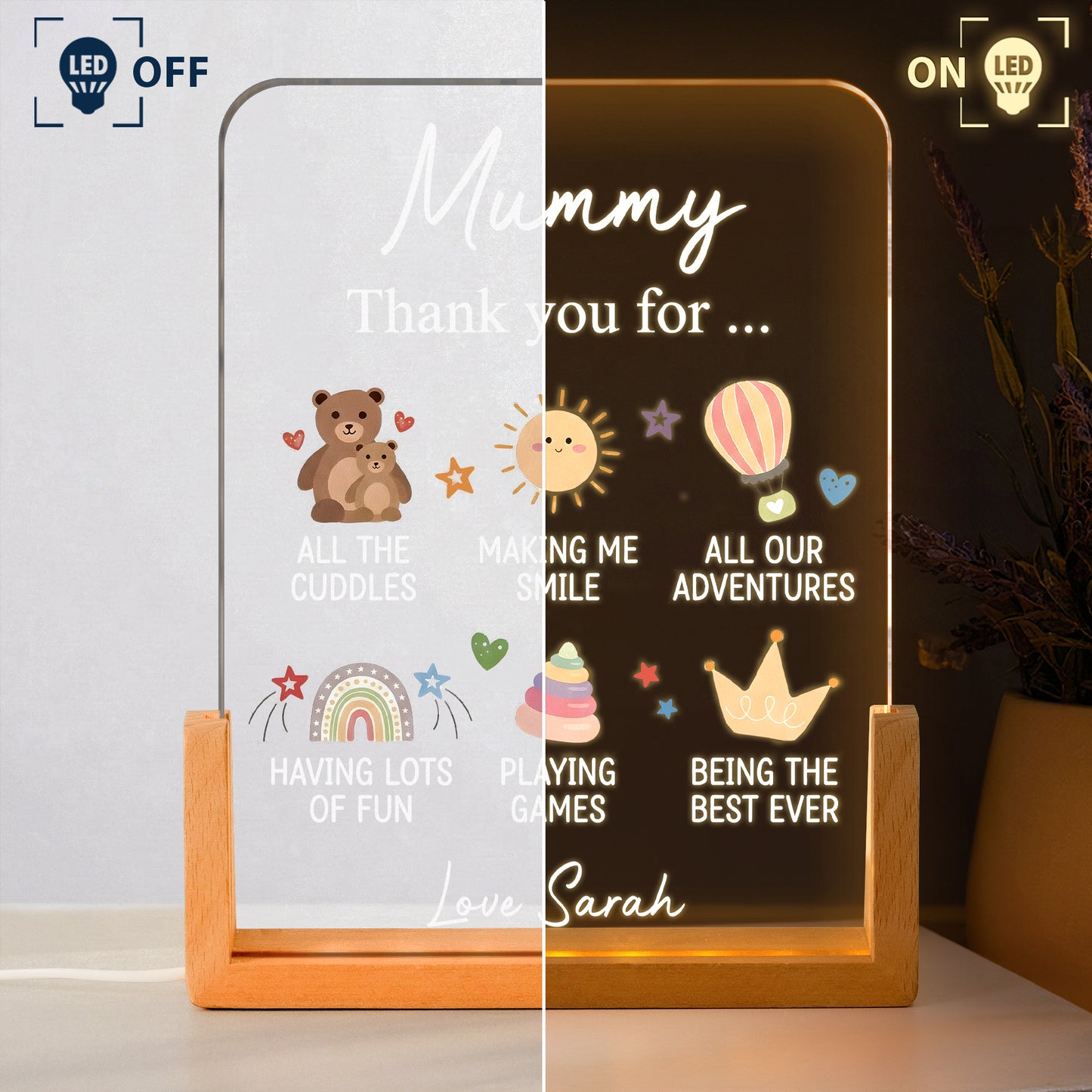 Mommy-Gifts From Baby Son Daughter - Personalized Night Light 3