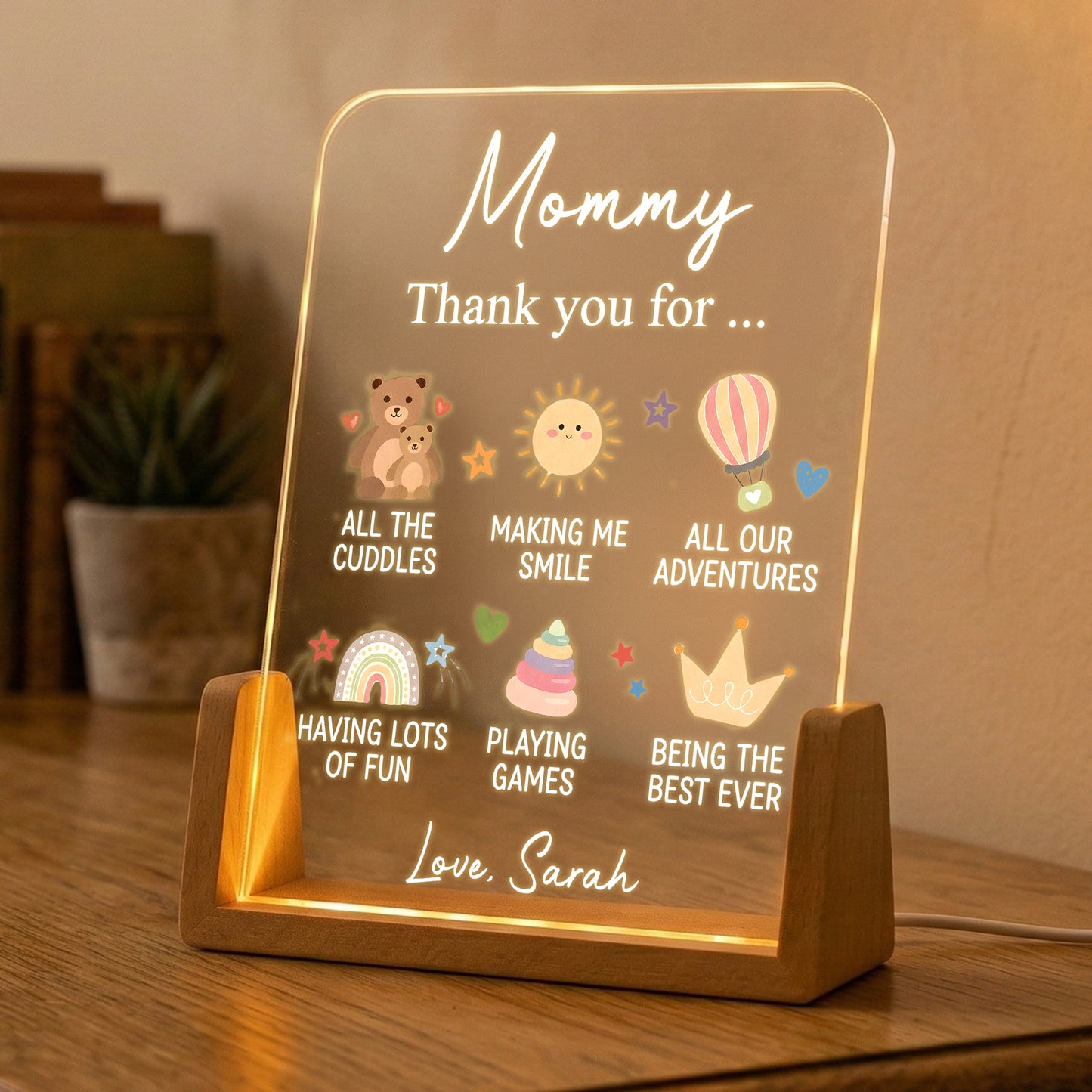 Mommy-Gifts From Baby Son Daughter - Personalized Night Light 4