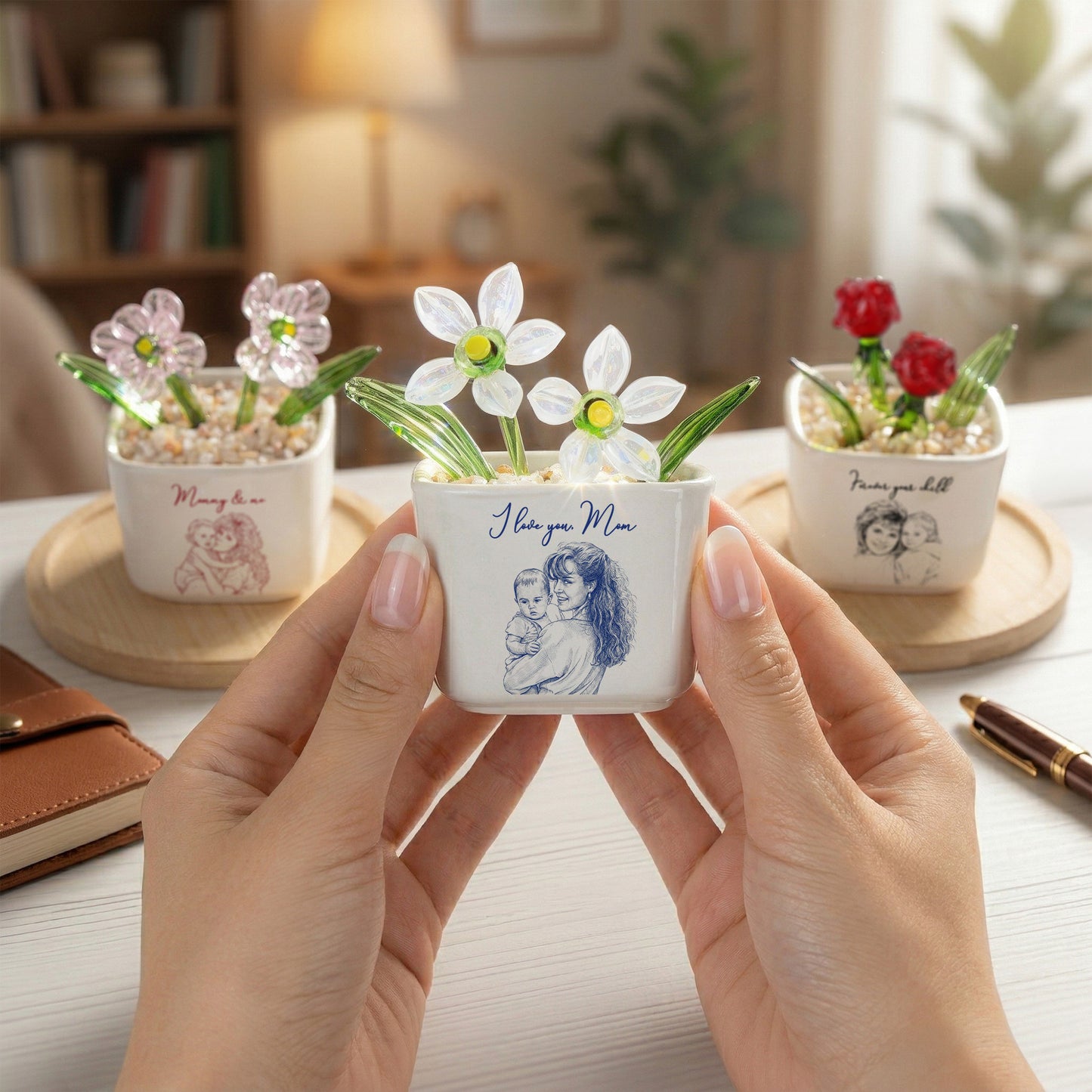 Mommy-&-Me-Gift-For-Mom-Wife-Grandma-Custom-Glass-Birth-Flower-Personalized-Plant-Pot-4