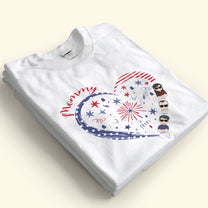 Mommy's Sweethearts With 4Th Of July Pattern - Personalized Shirt