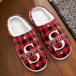 Monogram Christmas Gift For Women Men - Personalized Slippers