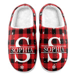 Monogram Christmas Gift For Women Men - Personalized Slippers