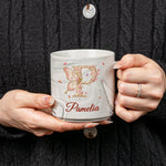 Monogram Custom Name Mug - Personalized Marble Mug