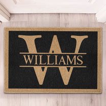 Monogram Family Name - Personalized Doormat