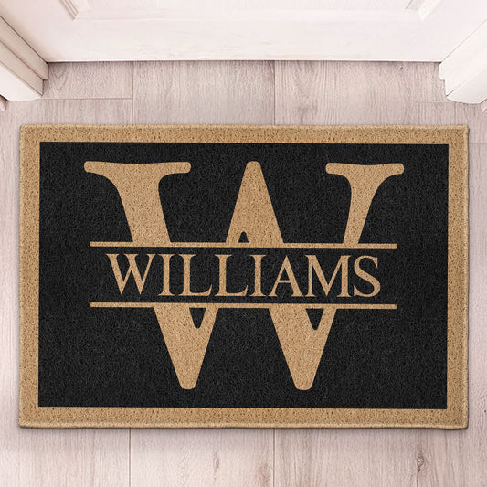 Monogram Family Name - Personalized Doormat