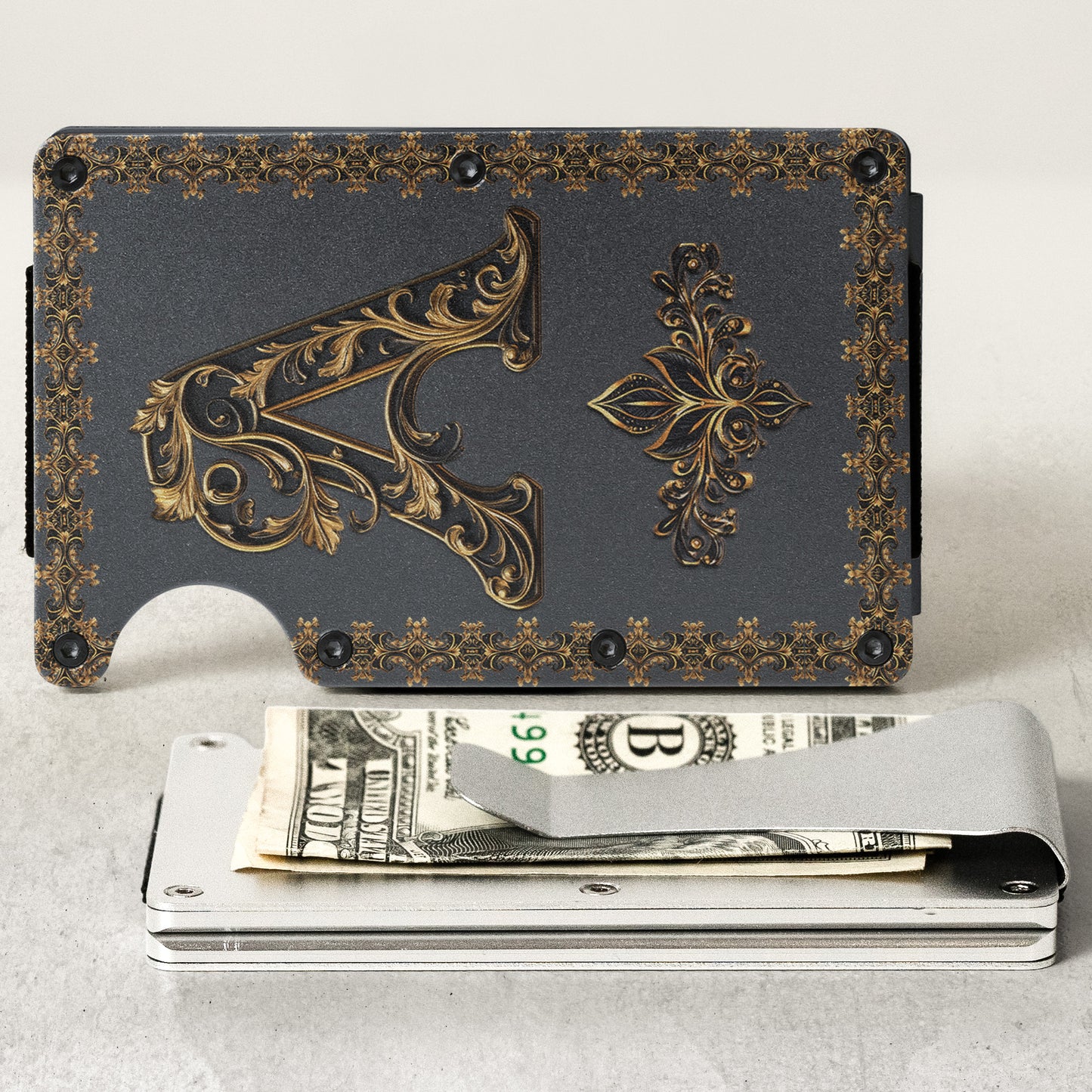 Monogram Initial - Personalized Metal Card Holder