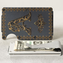 Monogram Initial - Personalized Metal Card Holder