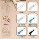 Monogram Letter Book Lovers - Personalized Acrylic Bookmark And Keychain Set