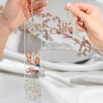 Monogram Letter Book Lovers - Personalized Acrylic Bookmark And Keychain Set
