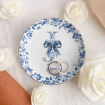 Monogram Letter Custom Name Chinoiserie Toile De Jouy - Personalized Jewelry Dish