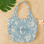 Monogram Letter - Personalized Round Tote Bag