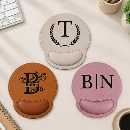 Monogram Pattern - Personalized Mouse Pad