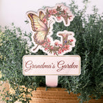 Monogram Plant Marker Custom Plant Name - Personalized Acrylic Plant Marker