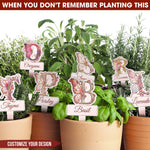 Monogram Plant Marker Custom Plant Name - Personalized Acrylic Plant Marker