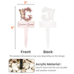 Monogram Plant Marker Custom Plant Name - Personalized Acrylic Plant Marker