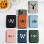 Monograms Design Gift For Him Dad Grandpa Husband - Personalized Wallet Compatible with Magsafe
