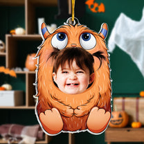 Monster Costumes Kid Halloween - Personalized Photo Acrylic Ornament