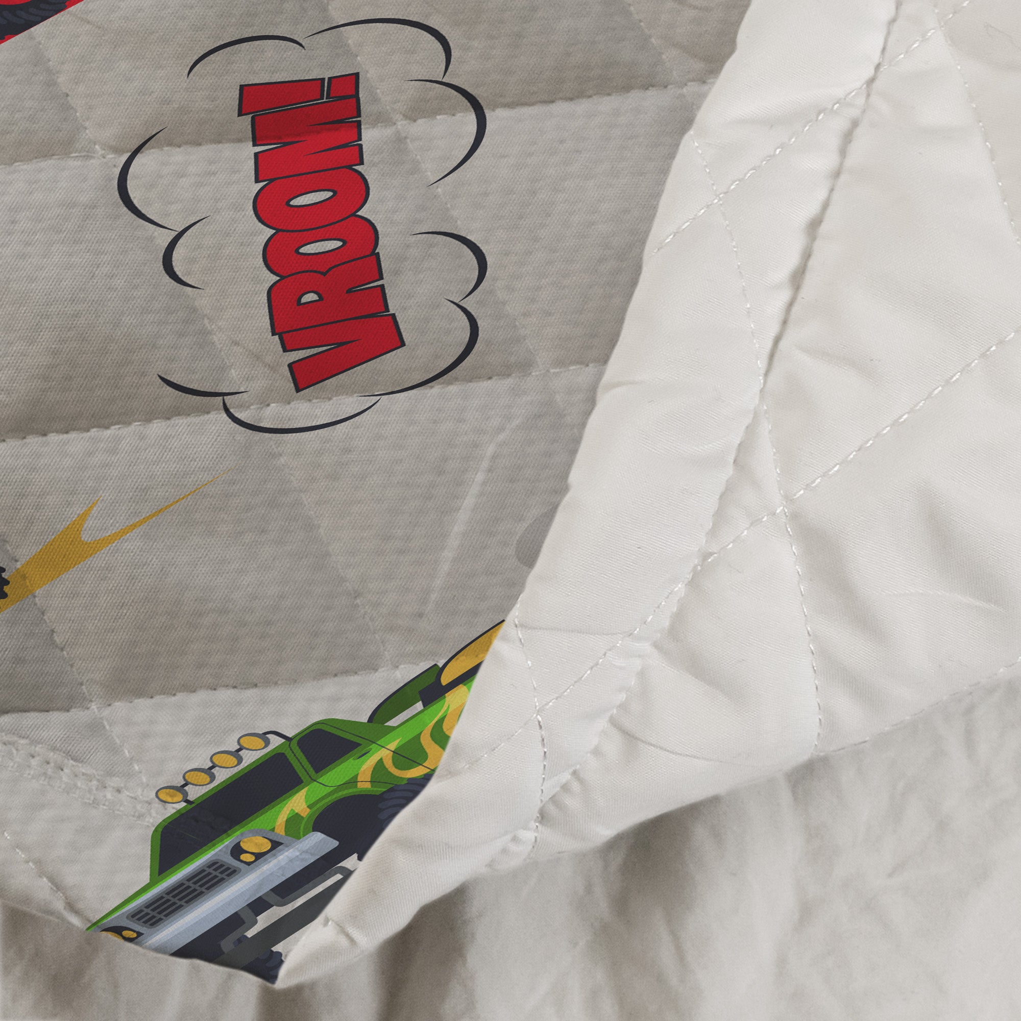 Monster Truck Alphabet Gift For Kid - Custom Quilt Set