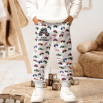 Monster Truck Alphabet Letters - Personalized Sweatpants