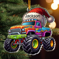 Monster Truck - Custom Name Ornament Gifts For Son, Boy, Kids - Personalized Acrylic Ornament