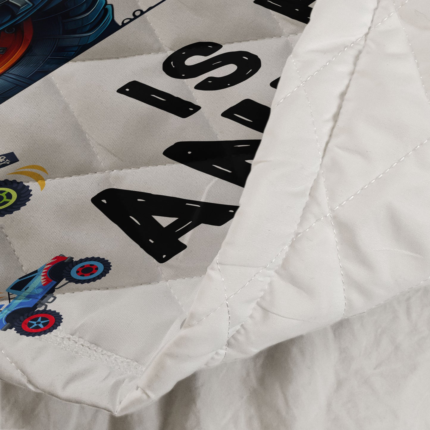 Monster Truck Alphabet Gift For Kid - Custom Quilt Set