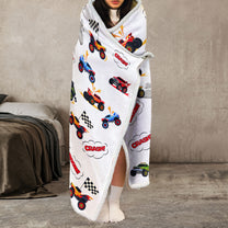 Monster Truck, Unicorn, Astronaut Letter - Personalized Wearable Blanket Hoodie