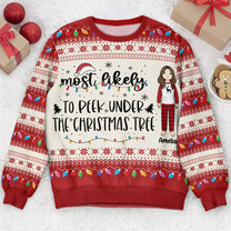Most Likely To Christmas - 2023 Version - Personalized Ugly Sweater