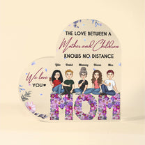 Mother And Children Best Friends Forever - Personalized Heart Acrylic Plaque