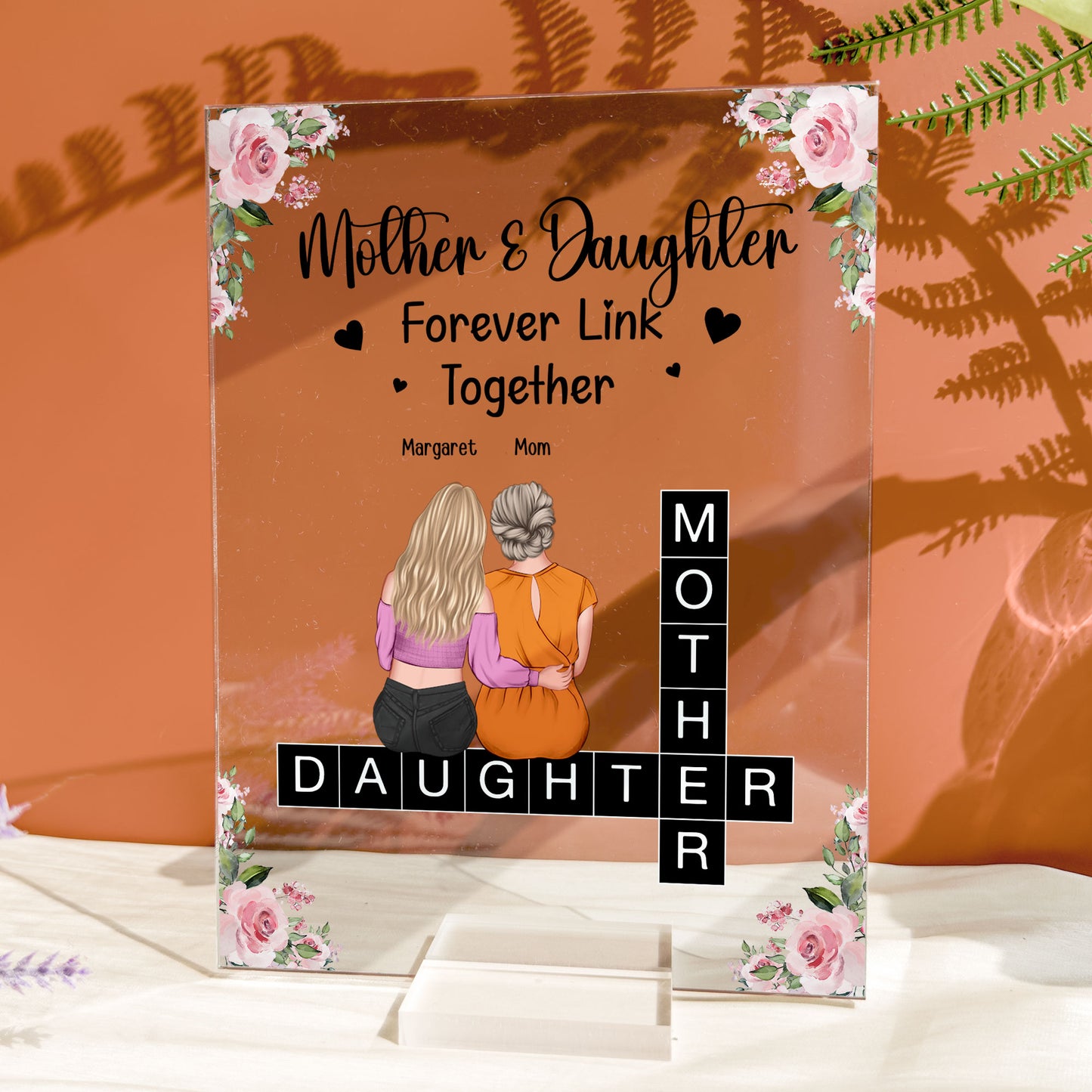 Mother And Children Forever Link Together - Personalized Acrylic Plaque