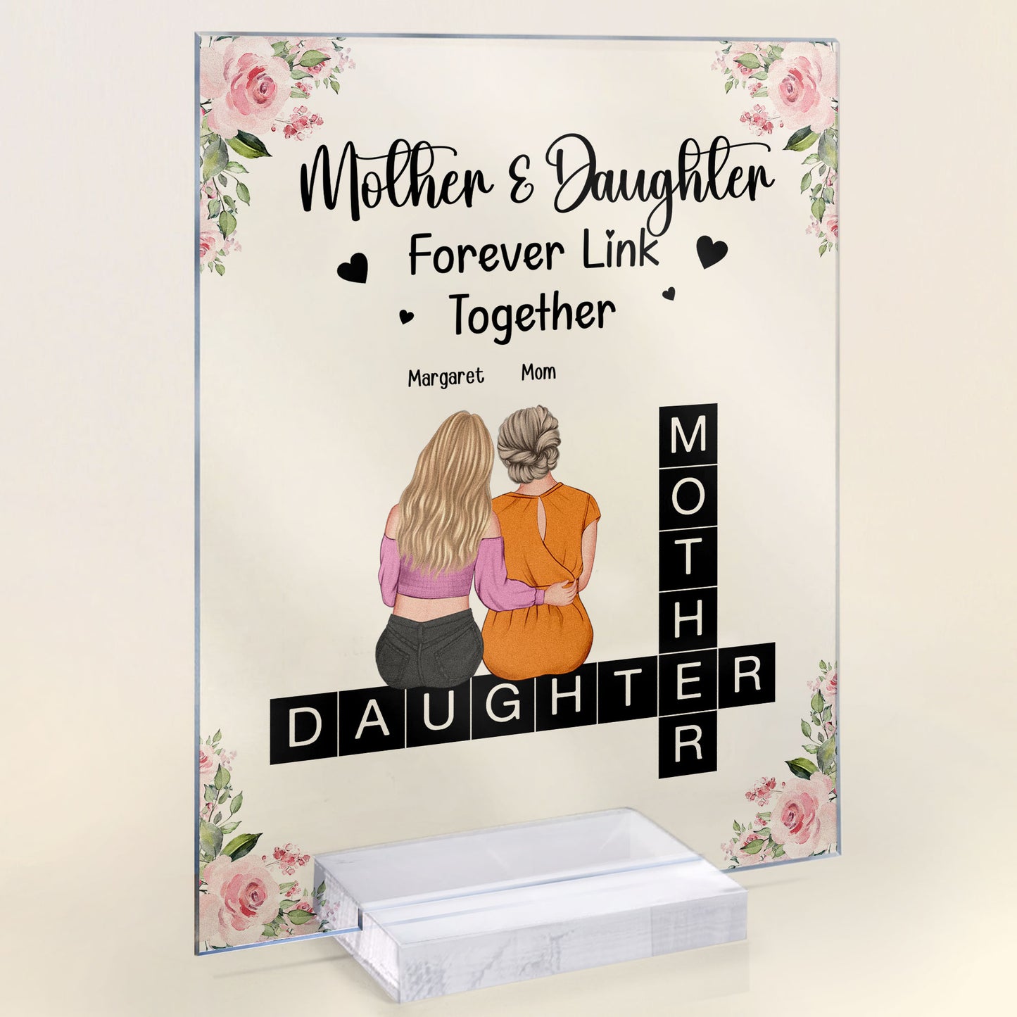 Mother And Children Forever Link Together - Personalized Acrylic Plaque