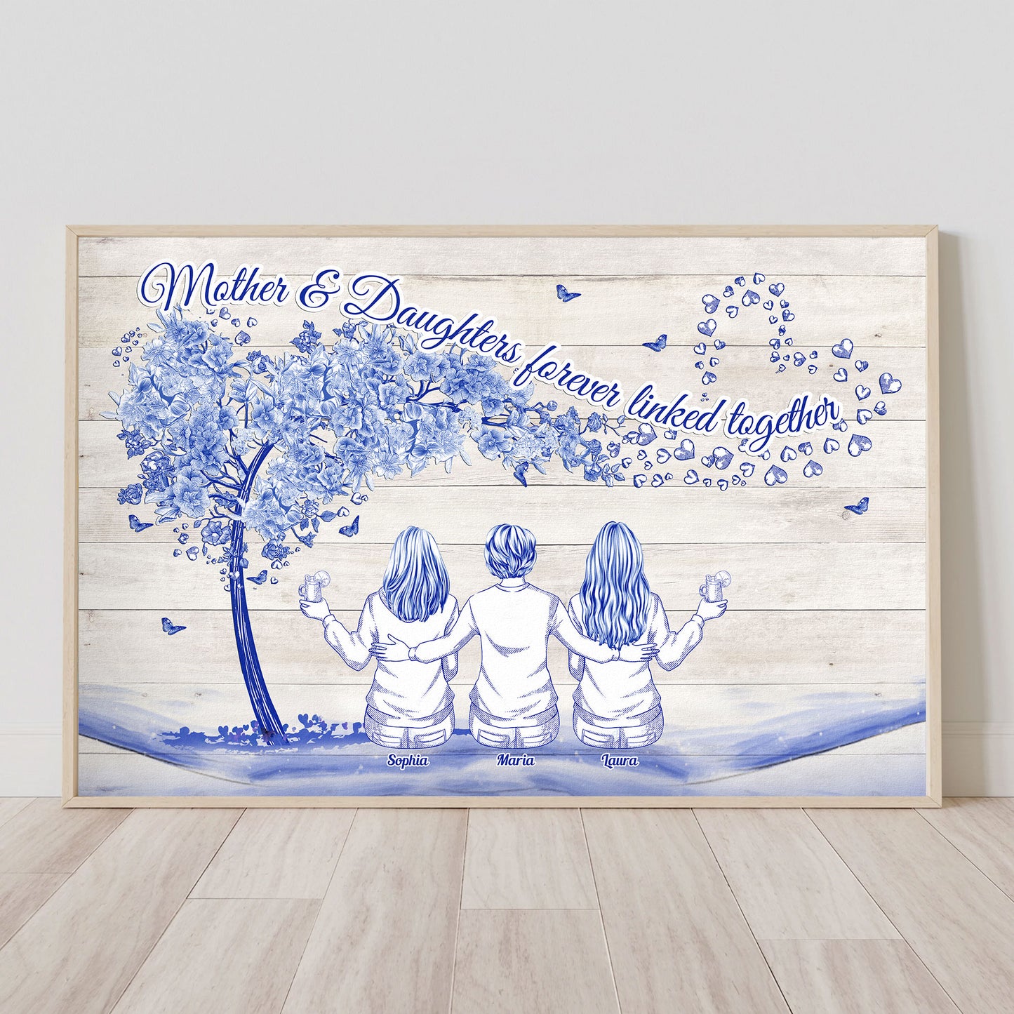 Mother And Daughers Toile De Jouy - Personalized Poster/Canvas