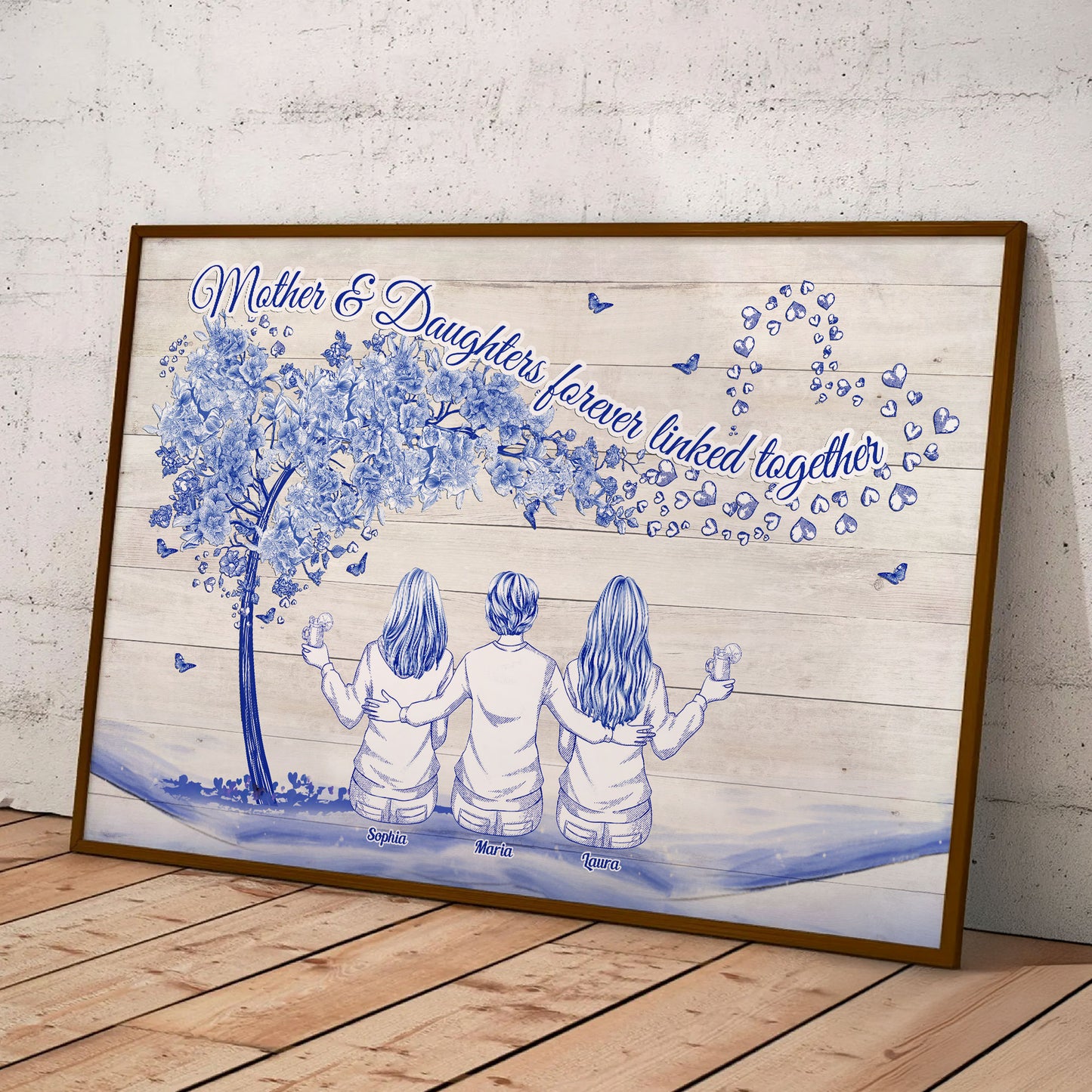Mother And Daughers Toile De Jouy - Personalized Poster/Canvas