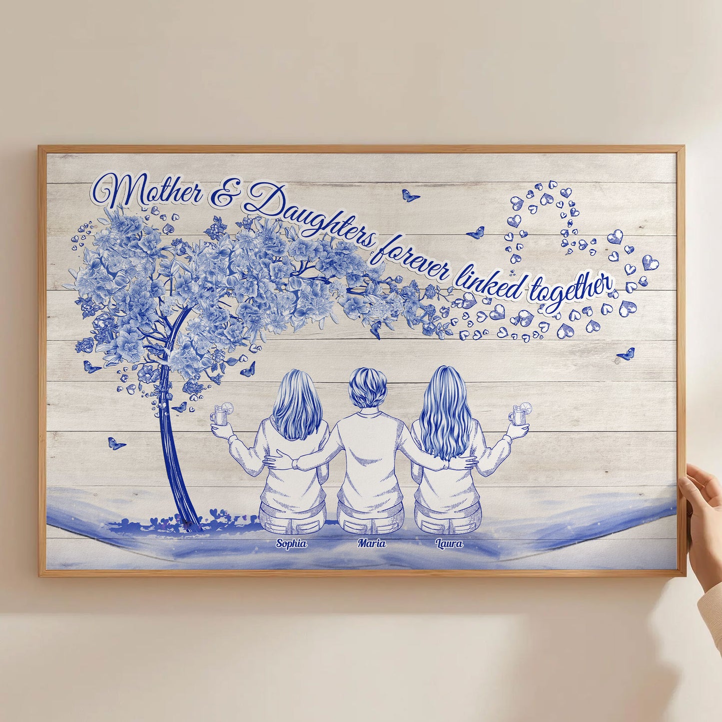 Mother And Daughers Toile De Jouy - Personalized Poster/Canvas