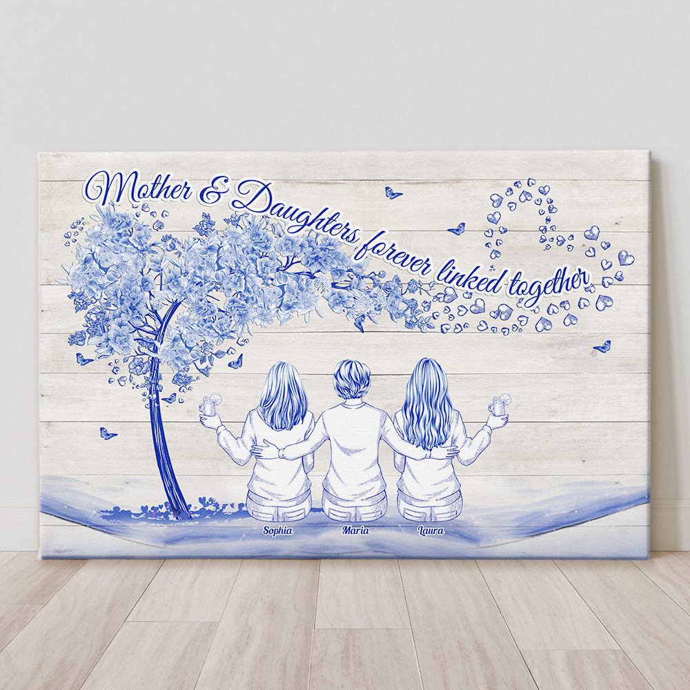 Mother And Daughers Toile De Jouy - Personalized Poster/Canvas