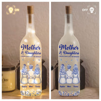 Mother And Daughter A Bond That Can't Be Broken - Personalized Bottle Lamp