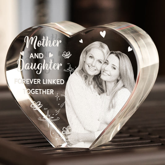 Mother And Daughter Forever Linked Together - Custom 3D Crystal Photo