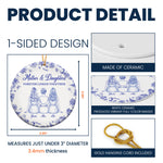 Mother And Daughters Forever Linked Together - Personalized Ceramic Ornament